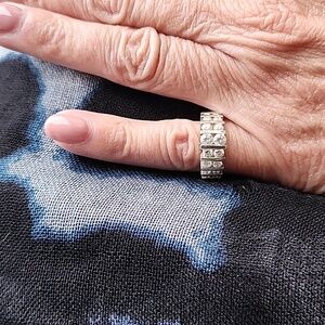 925 SS CZ channel set ring